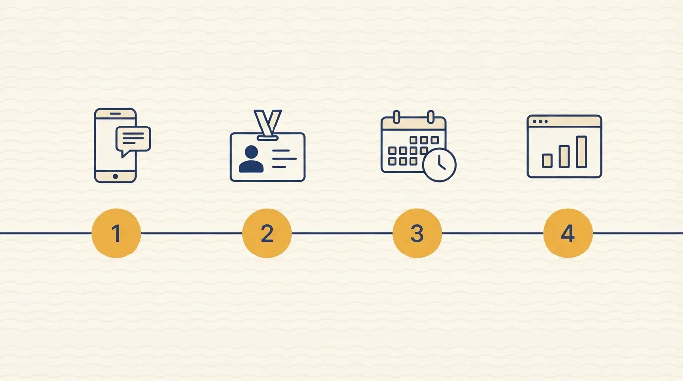 four step flow diagram